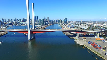 Westgate Bridge Port Melbourne Stock Video